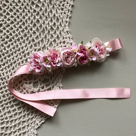 Baby Flower Crown＊花かんむり＊パウダーピンク