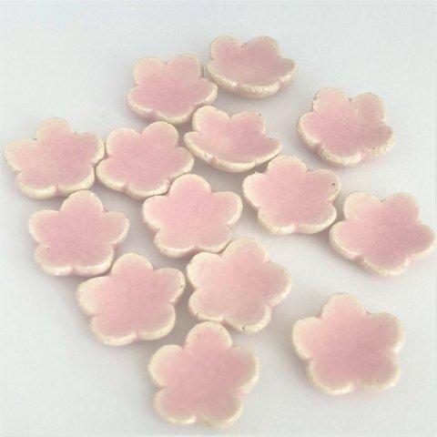 ミニチュア　陶器　花　小皿　小桜　ピンク