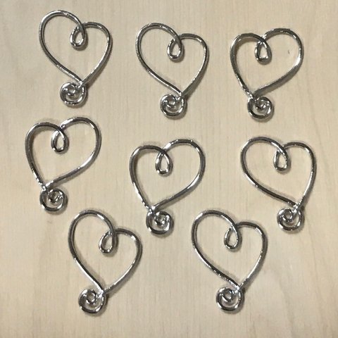 SILVER HEART DESIGN HOOP PARTS