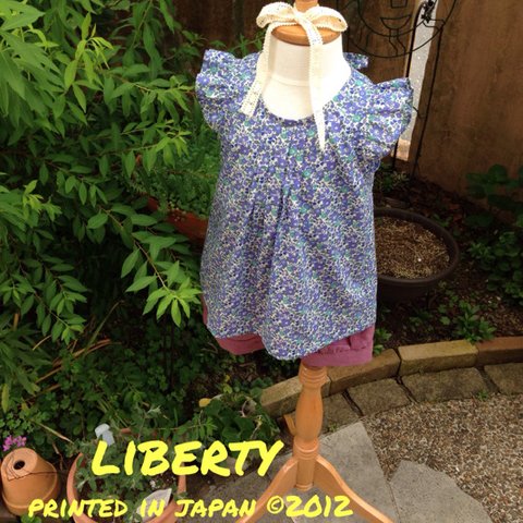 フリル袖ブラウス＊LIBERTY＊