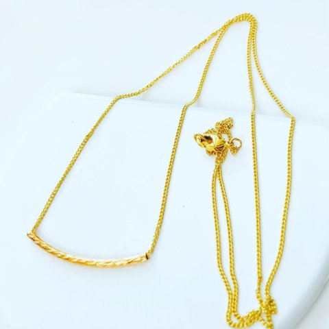 【SALE】ダブルゴールドのシンプルネックレス