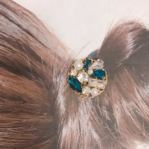 ブルービジューヘアゴム　100円引き！