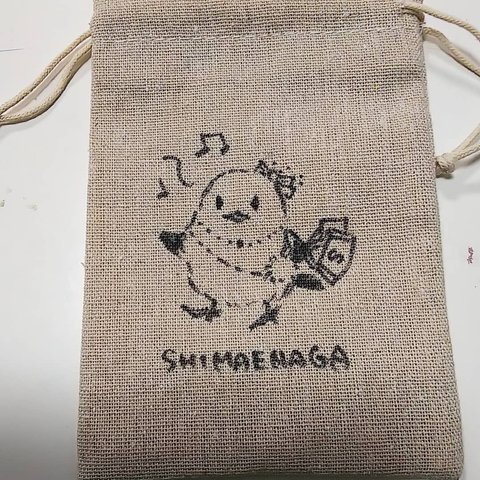 シマエナガちゃんミニ巾着 送料０円