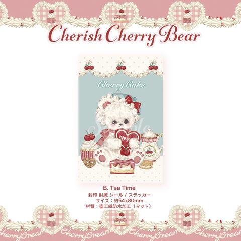 Cherish365【Cherish Cherry Bear】封印 封緘 シール / ステッカー CHO210B