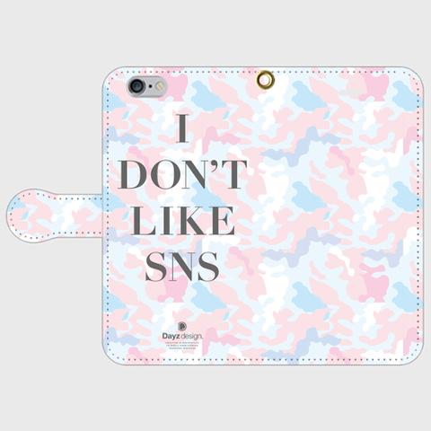 I DON'T LIKE SNS TYPE-D PALE CAMO 手帳型スマホケース