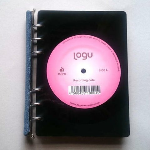 本物のレコードでできたノート 「Logu」リサイクルデニム  	RN-004D