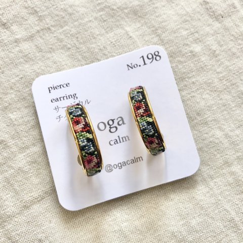 vintage earring 刺繍
