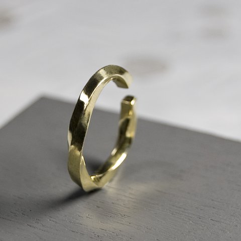 鏡面 真鍮ツイストイヤーカフ 2.0mm幅 ミラー｜BRASS EAR CUFF｜494