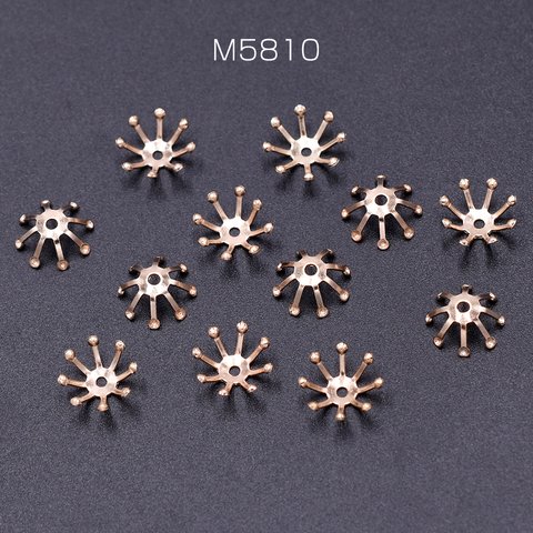 M5810  300個 花座 No.82 ビーズキャップ 10mm ゴールド 3×【100ヶ】