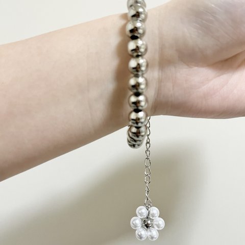 【＃３０】daisy silver bracelet