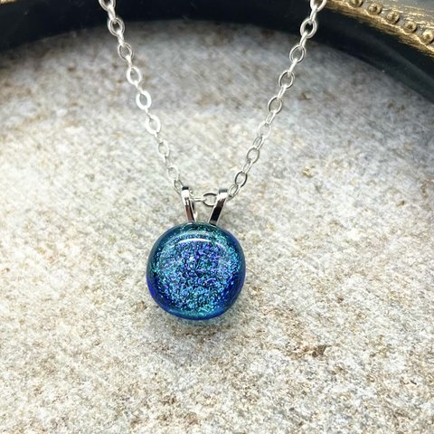 Dichroic glass necklace　#49