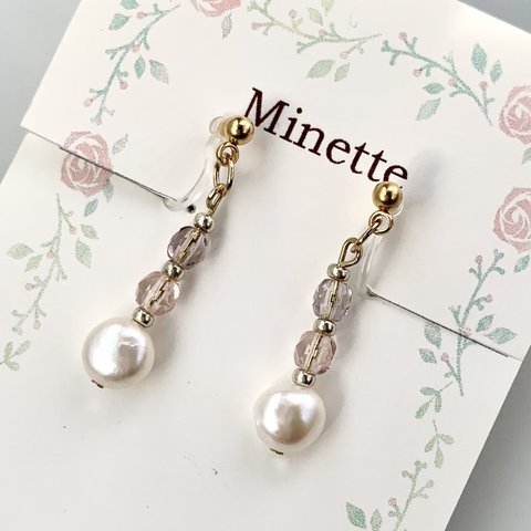 Minette☆ ノンホールピアス ( イヤリング )– PL007 ❤︎ ピアス 変更無料 ❤︎