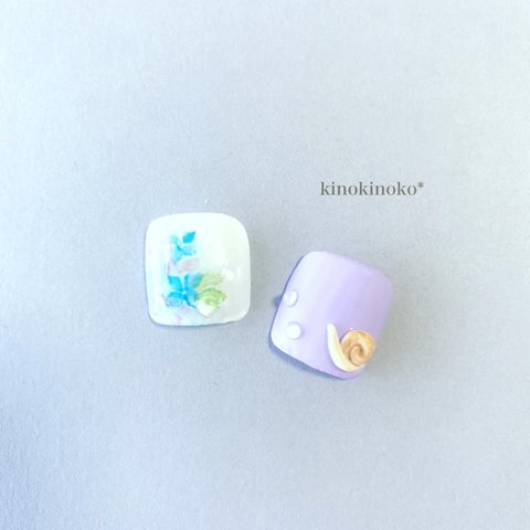 雨上がりの紫陽花nail