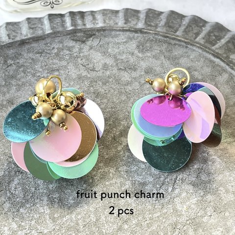 ２pcs★charm・fruit punch kirari aurora（スパンコールチャーム）