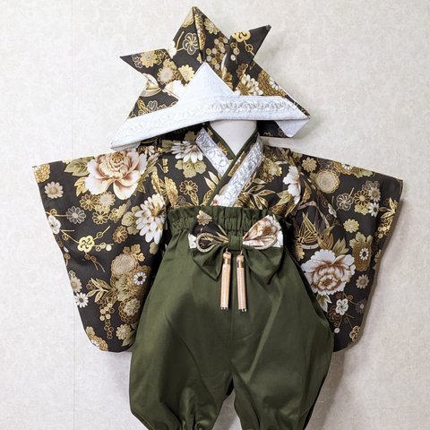 三重襟インド刺繍ベビー袴/60～80cmサイズ