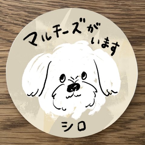 屋外使用OK★２枚セット★【マルチーズ】世界の犬種のステッカー