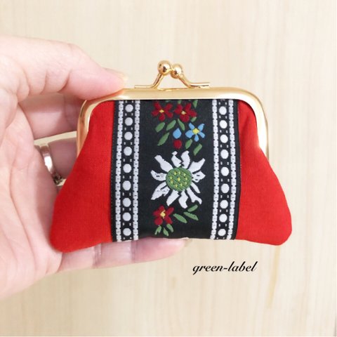 刺繍リボンのコインケース♪