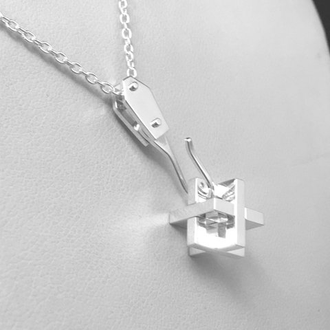 Puzzle Cube Pendant <10actions> Silver パズルキューブペンダント