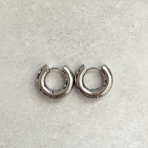 ワンタッチ 20mm チャンキーピアス サージカルステンレス