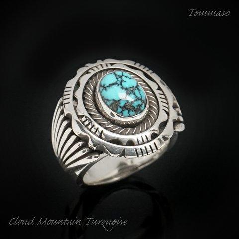 クラウドマウンテンターコイズ シルバーリング Cloud Mountain turquoise