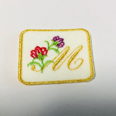 ハンドメイド 刺繍 ワッペン スクエア