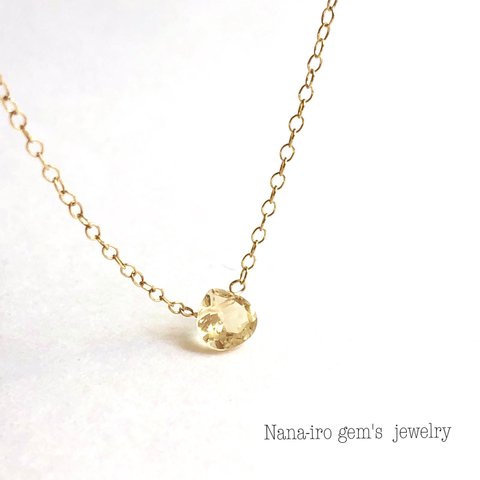 ＊再販＊14kgf citrine necklace