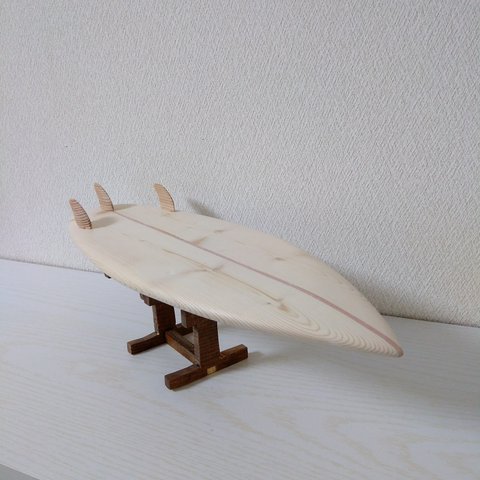 インテリア木製サーフボード（無垢）