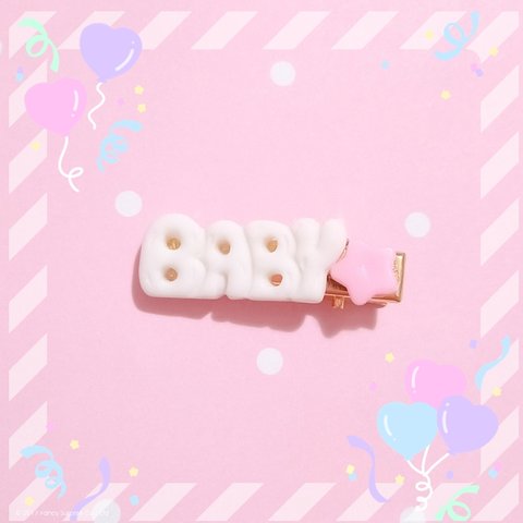 BABY ミニヘアクリップ   ホワイト