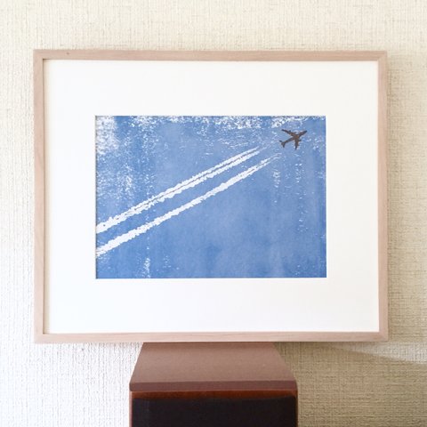 飛行機雲 A4判 アートポスター 
