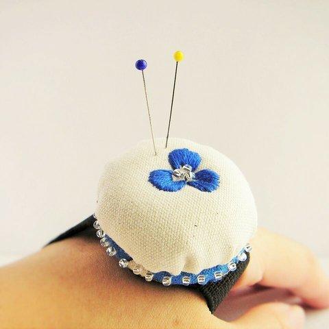 【受注生産】お花刺繍ピンクッション