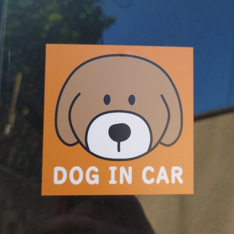 【DOG IN CAR】 屋外用ステッカー