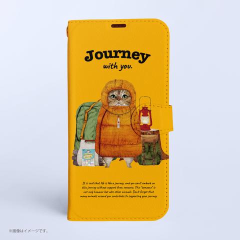 「Journey with you キャンパーのネコ」Original手帳型iPhoneケース