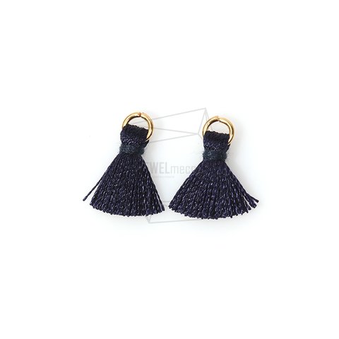 BSC-026-G【5個入り】ミニタッセルチャーム,Navy Color Cotton Mini Tassel