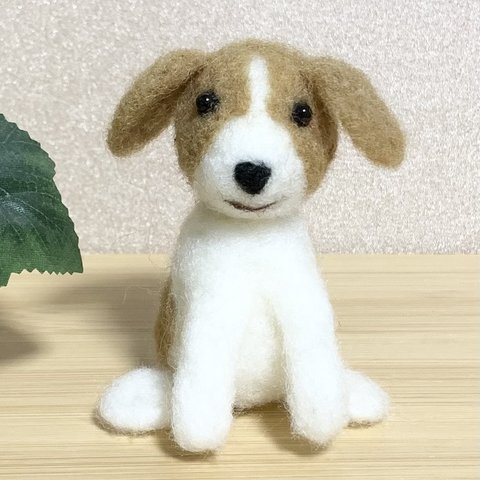 羊毛フェルト　笑顔の犬さん