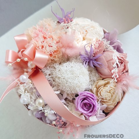 Cute Flowers Box【Box Wreath】桃色