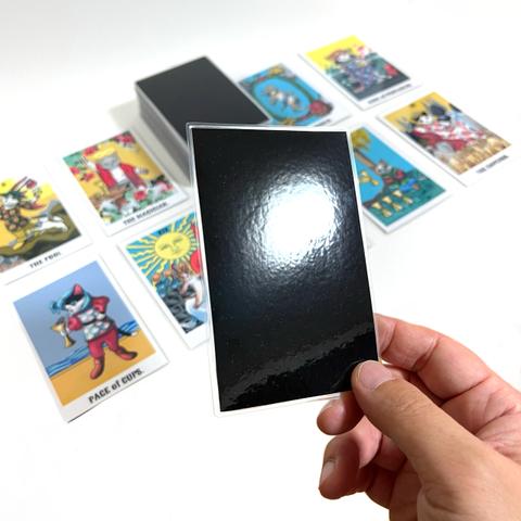 Tarot Card 78枚 猫タロットカード (L) フルデッキ 大きいサイズ ブラック