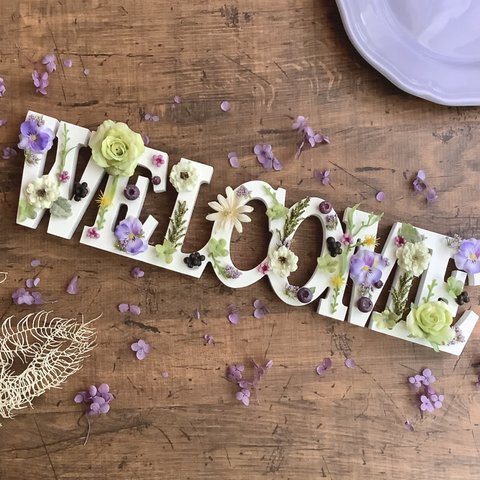 春色♡welcome♡お花のサインボード