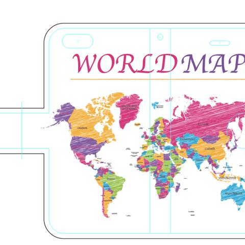 新品送料無料iPhoneケース　手帳型　世界地図