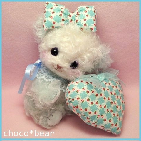 紺青のグラスアイ ☆テディベア♡15cm♡choco*bear