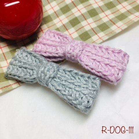 【再販】かぎ編みリボン🎀クリップ《グレー》《ピンク》