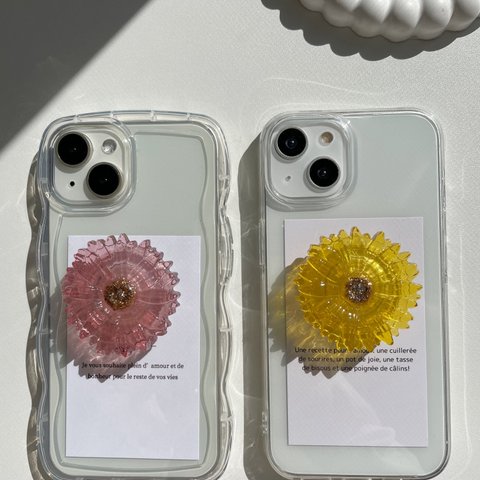 Candy flower♡ お花のスマホグリップ　スマホグリップ　韓国　グリップトック