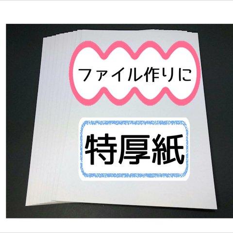 特厚！！ファイルの表紙にお勧め＊両面白無地＊1０枚＊台紙＊表紙