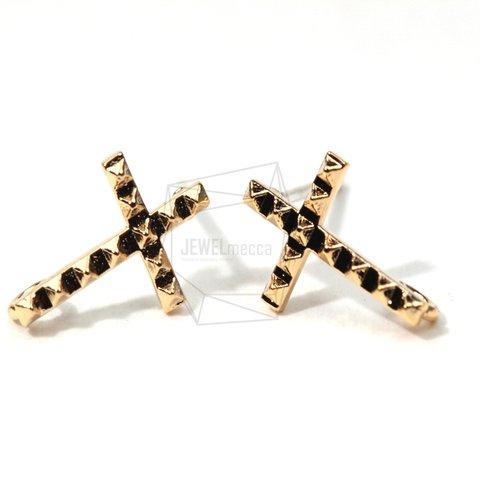 ERG-015-MG【4個入り】スタッドクロスポストピアス,Stud Cross Post Earring