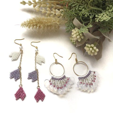 【happy bag】flower earrings【2点set】