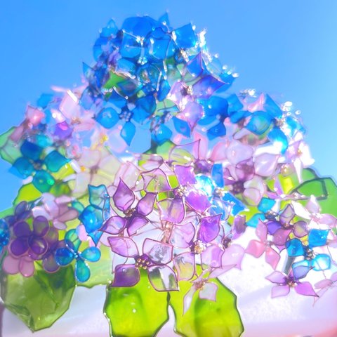【過去制作品展示】ディップアートの紫陽花