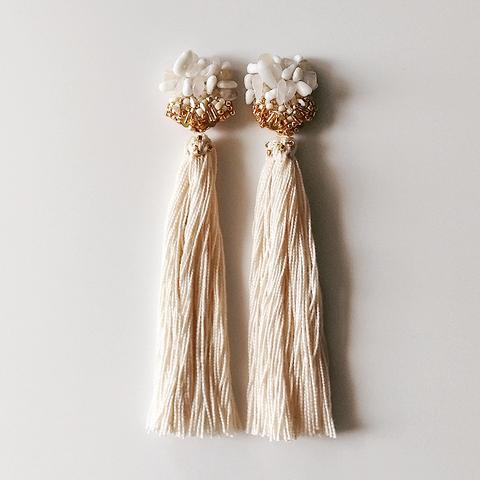 ns+long tassel＊【White jade / Moonstone / Rose Quartz / Yellow jade】＊