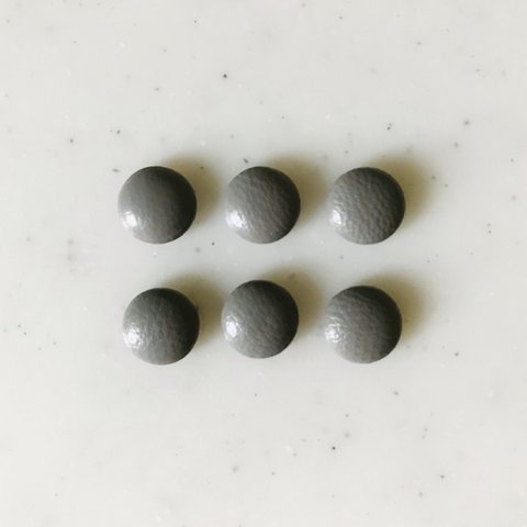 Grey PU Leather 10mm Cabochons