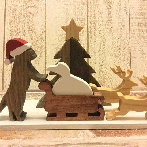 受注制作★クリスマス☆猫が遊ぶクリスマス飾り☆Christmas☆Xmas