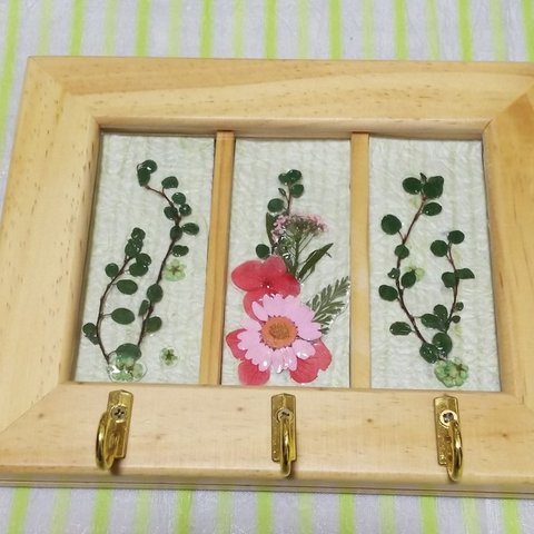 押し花キーフック