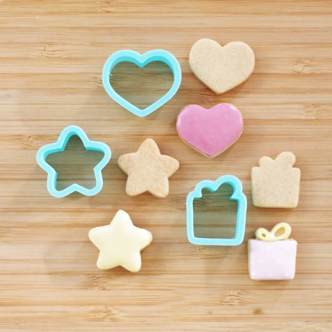 TibiTibi　ハート　星　プレゼント　クッキー型セット　【バレンタイン】シリーズ　クッキー型　